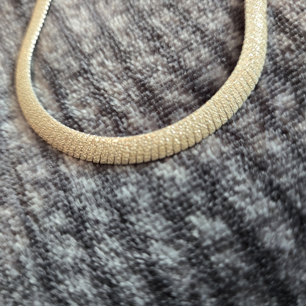 QVC Illustra Reversible Snake Chain 16 Inch Necklace Sparkly Sterling!